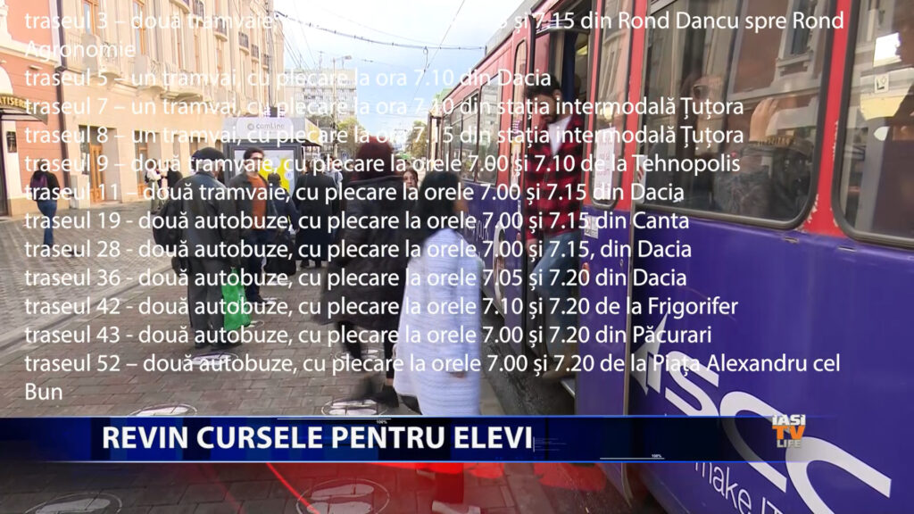 Revin cursele speciale pentru elevi