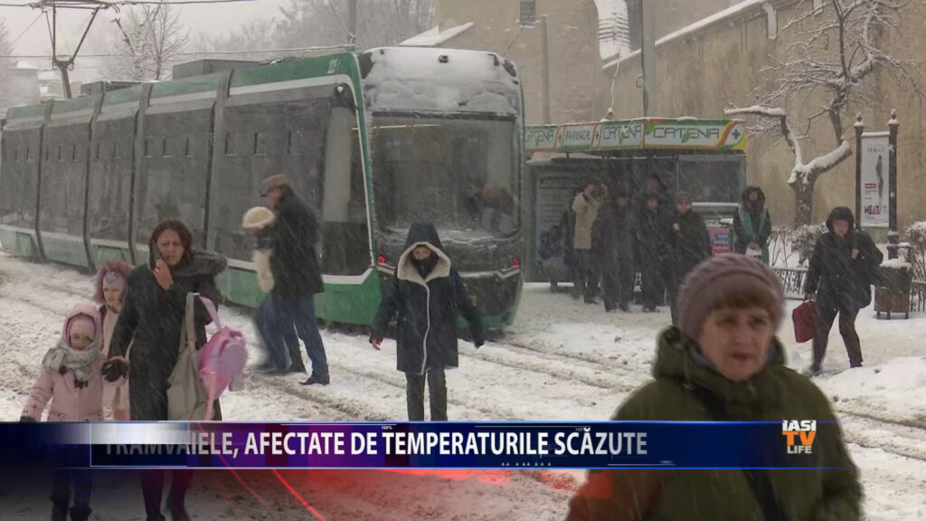 Tramvaiele, afectate de temperaturile scăzute