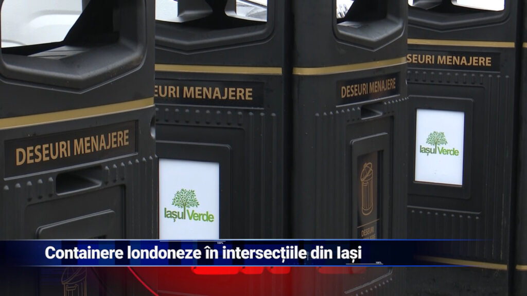Containere londoneze în intersecțiile din Iași