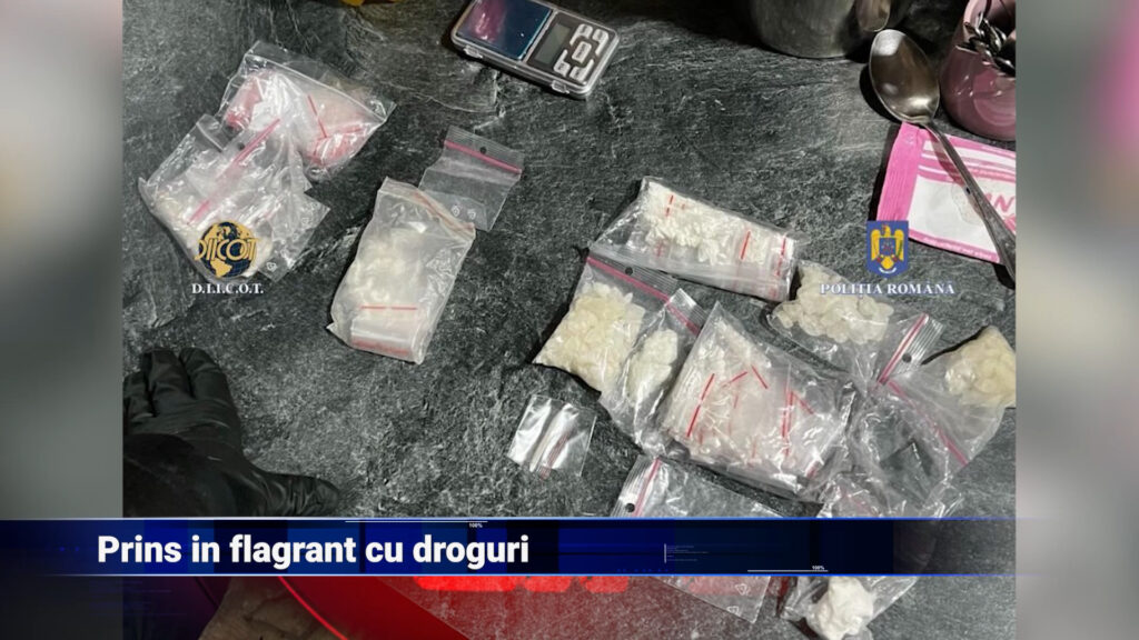Prins în flagrant cu droguri