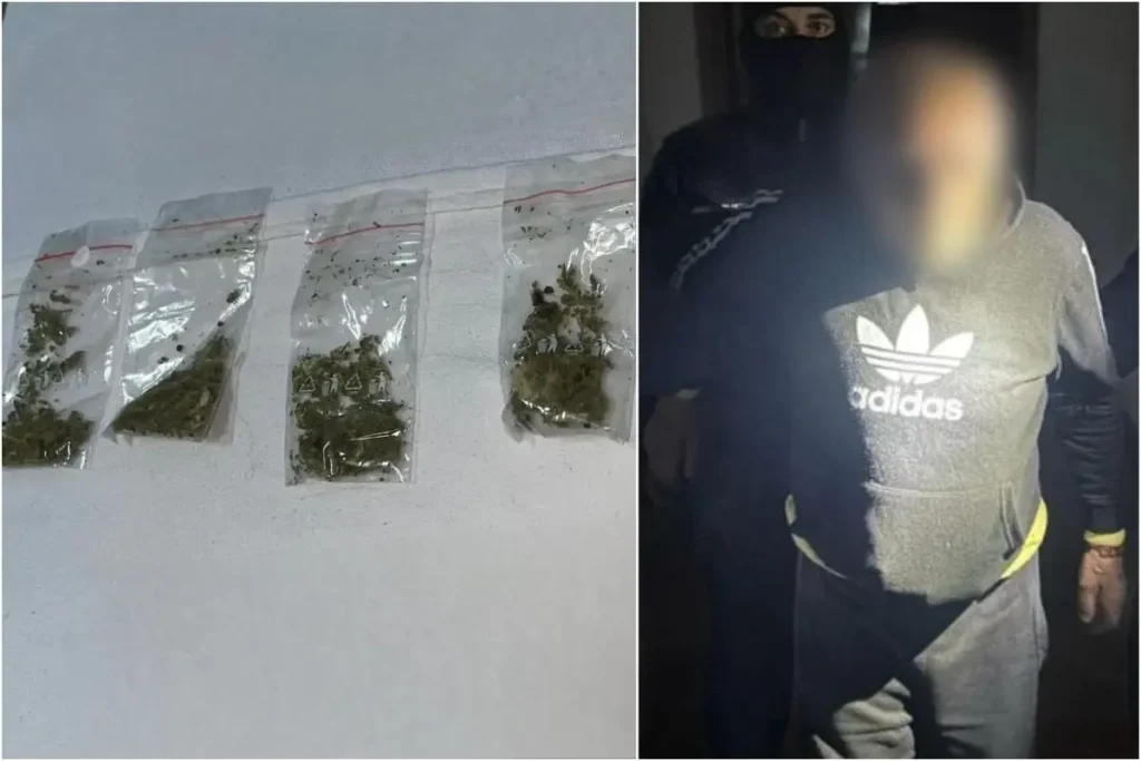 Bătrân de 72 de ani din Bacău, prins cu mai multe pliculeţe cu droguri în scara unui bloc