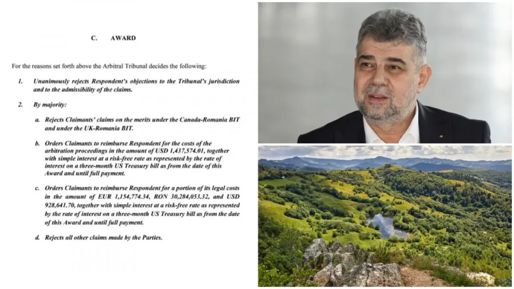 România a câștigat procesul „Roșia Montană”. Gabriel Resources nu va obține miliardele dorite de la statul român