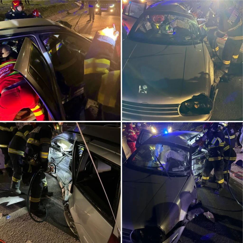 VIDEO. Accident în Muntenii de Jos, Vaslui. Un bărbat în vârstă de 21 de ani a fost transportat la UPU Vaslui