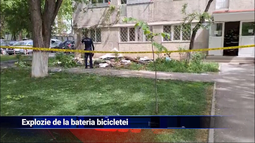 Explozie de la bateria bicicletei