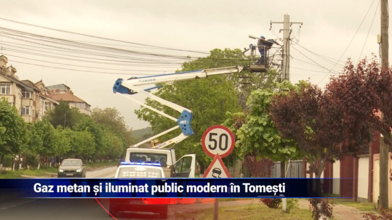 Gaz metan și iluminat public modern în Tomești