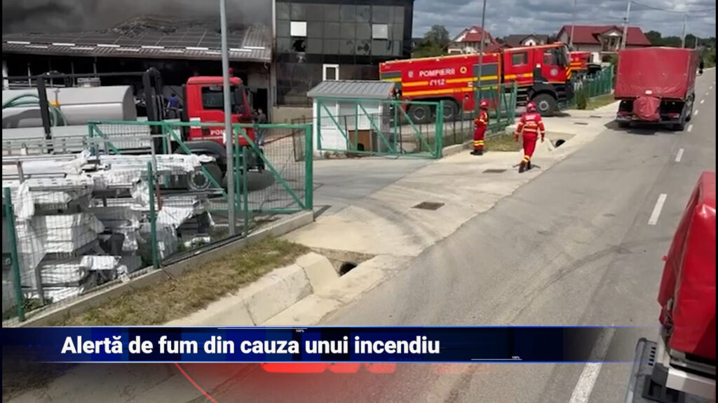 Alertă de fum, din cauza unui incendiu