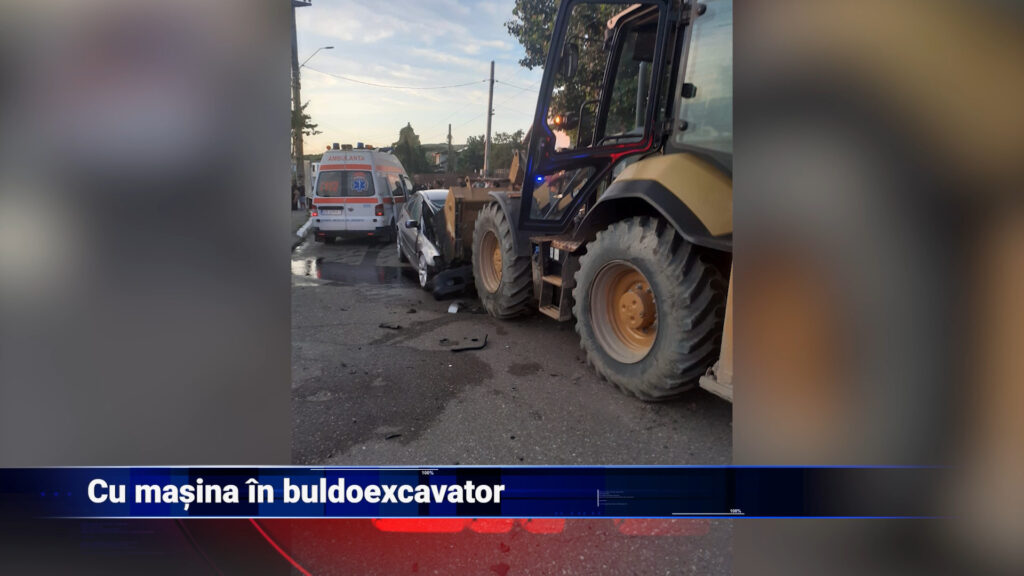 Cu mașina în buldoexcavator