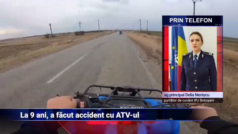 La 9 ani, a făcut accident cu ATV-ul