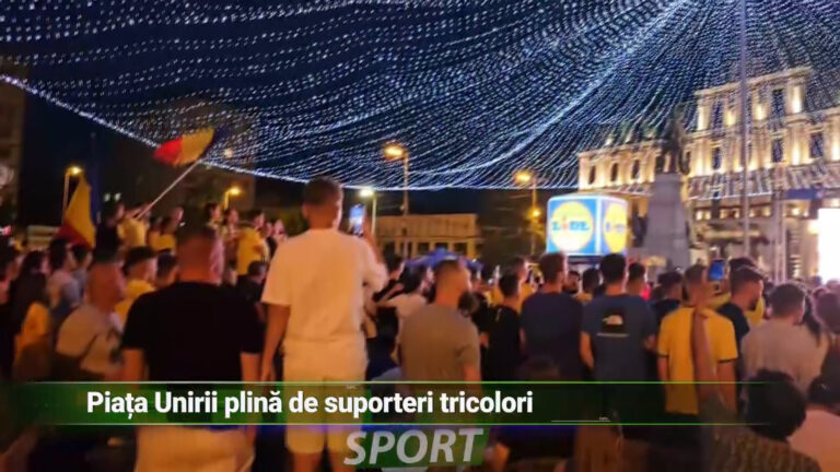 Piața Unirii, plină de suporteri tricolori