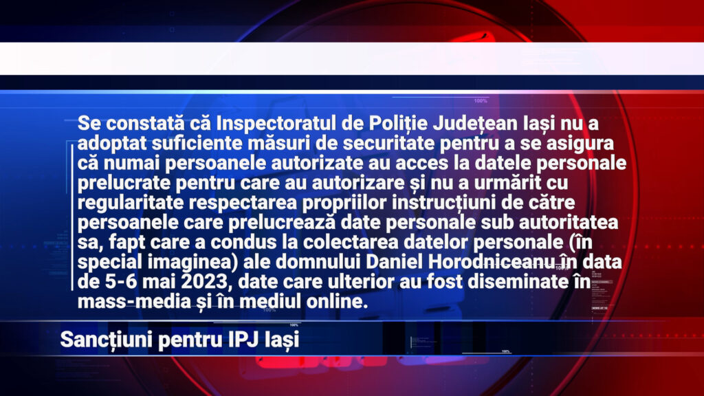 Sancțiune pentru IPJ Iași