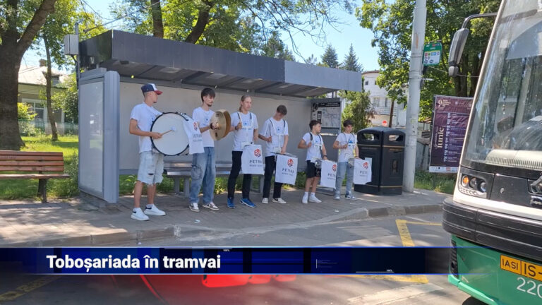 Toboșariada în tramvai