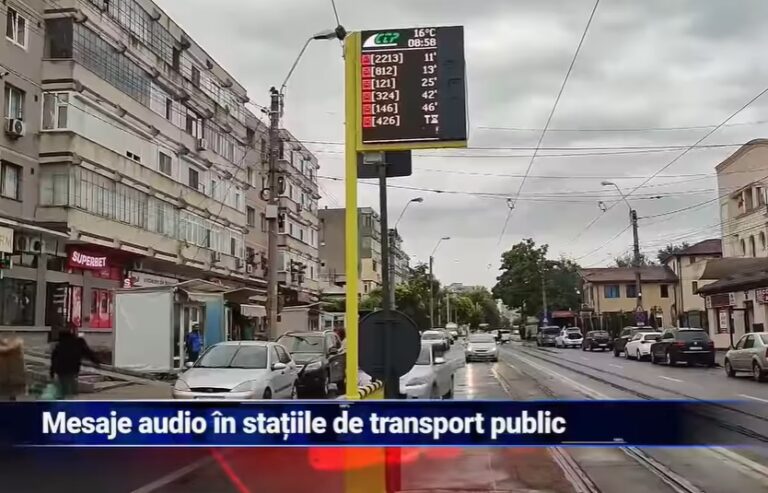 Mesaje audio în stațiile de transport public