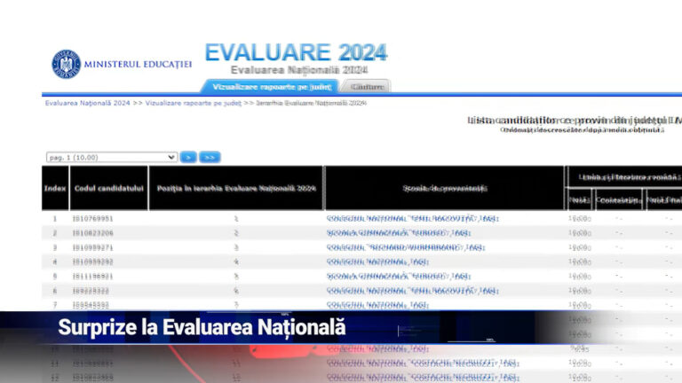Surprize la Evaluarea Națională