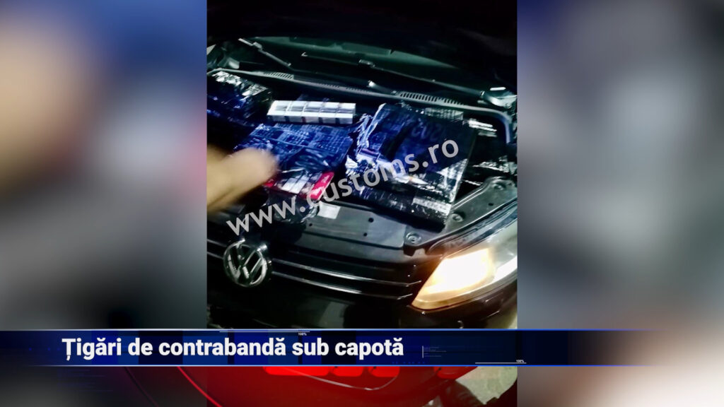 Țigări de contrabandă sub capotă