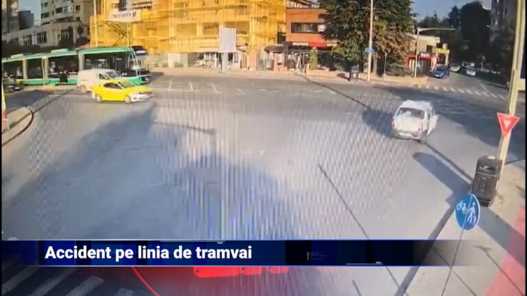 Accident pe linia de tramvai