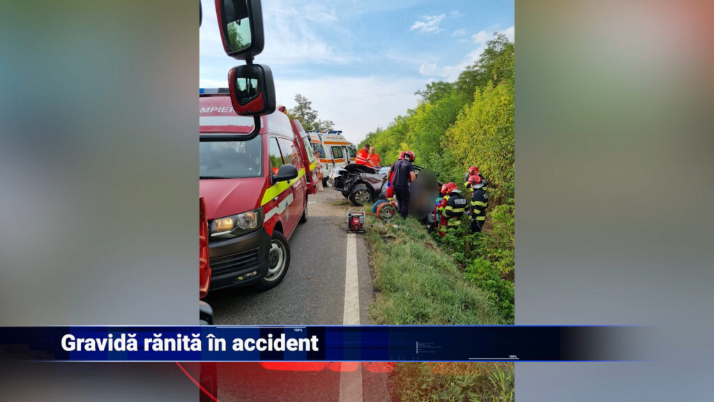 Gravidă rănită în accident