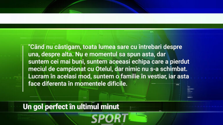 Un gol perfect în ultimul minut