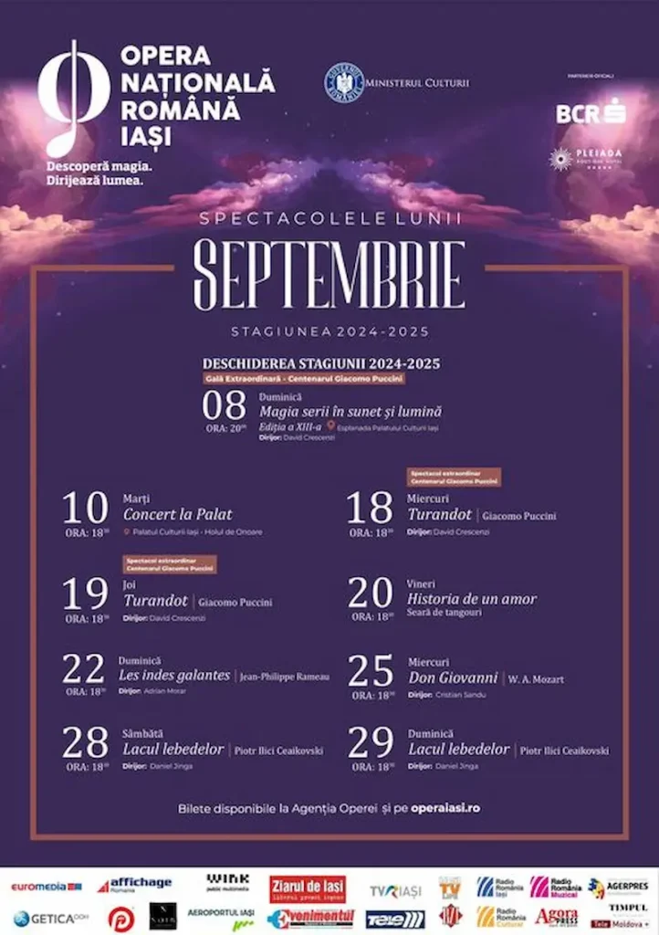 Opera Iași pregătește stagiunea 2024-2025. Iată programul primelor spectacole Opera Iași