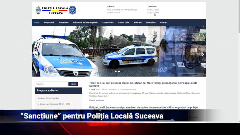 Sancțiune pentru Poliția Locală Suceava