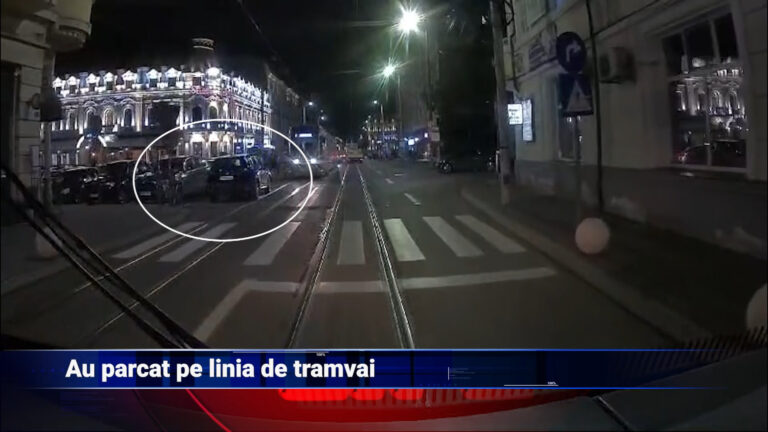 Au parcat pe linia de tramvai
