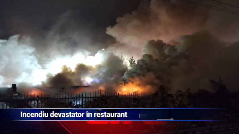 Incendiu devastator în restaurant