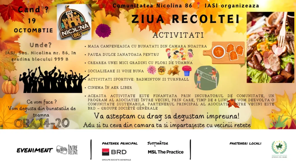 Cum pot câștiga ieșenii până la 15.000 euro pentru dezvoltare comunitară, grădină pe bloc și alte activități ÎntreVecini