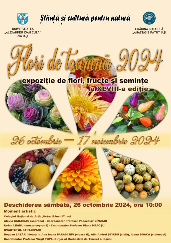 Săptămâna aceasta se deschide expoziția „Flori de toamnă”