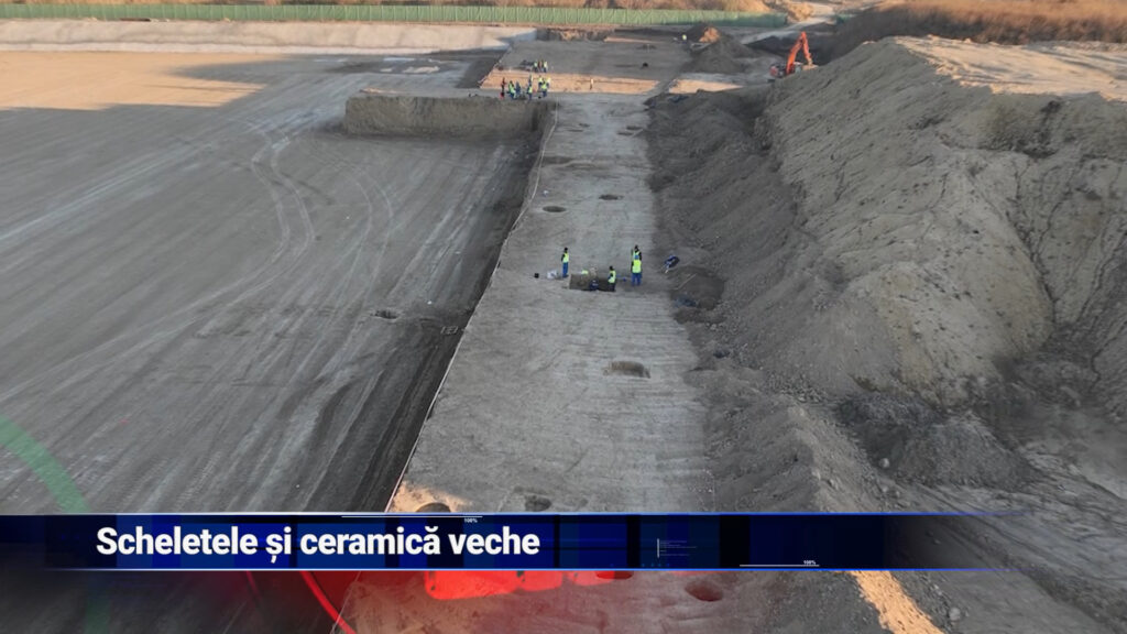 Schelete și ceramică veche pe șantierul Spitalului Regional de Urgență