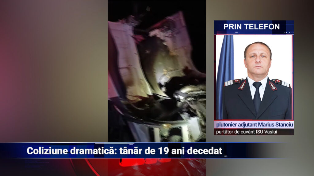 Coliziune dramatică: tânăr de 19 ani decedat