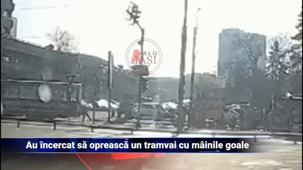 Au încercat să oprească un tramvai cu mâinile goale