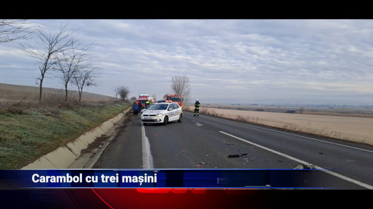 Carambol cu trei mașini