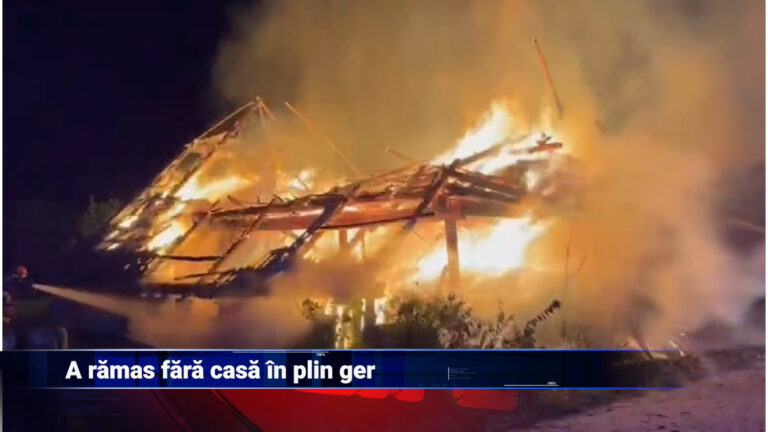 A rămas fără casă în plin ger