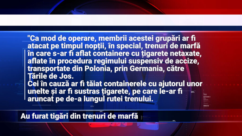 Au furat țigări din trenuri de marfă