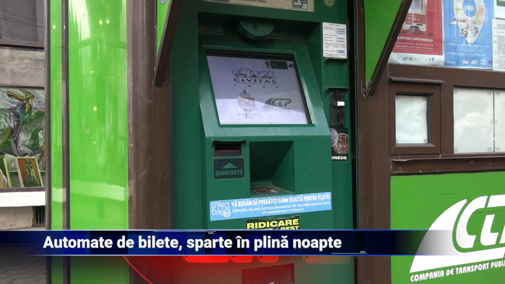 Automatele de bilete, sparte în plină noapte