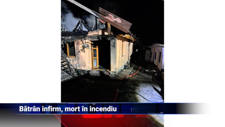 Bătrân infirm, mort în incendiu