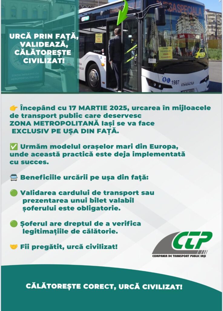 Campania „Urcă prin față, validează, călătorește civilizat!” în Zona Metropolitană