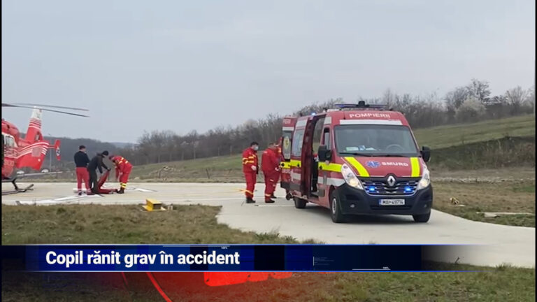 Copil rănit grav în accident