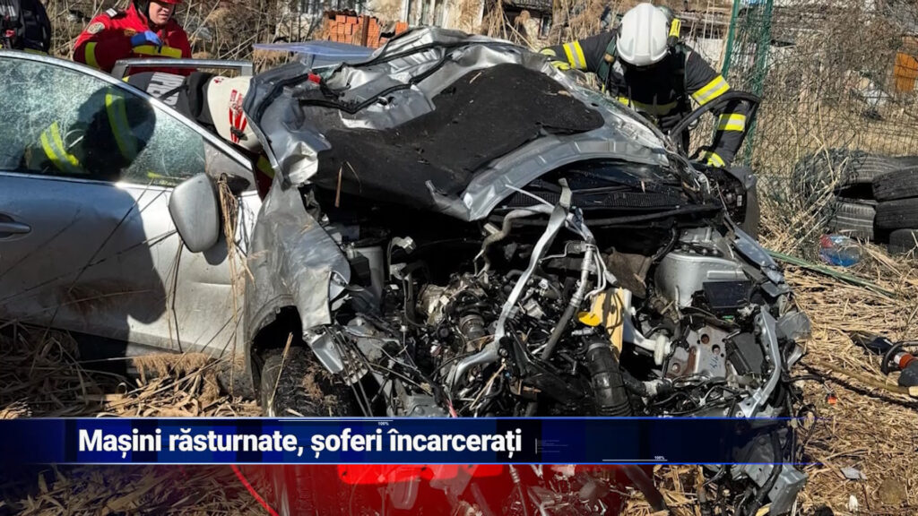 Mașini răsturnate, șoferi încarcerați