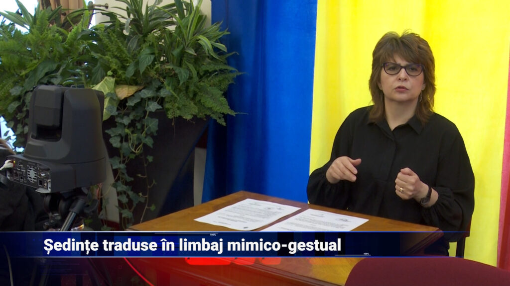 Ședințe traduse în limbaj mimico-gestual