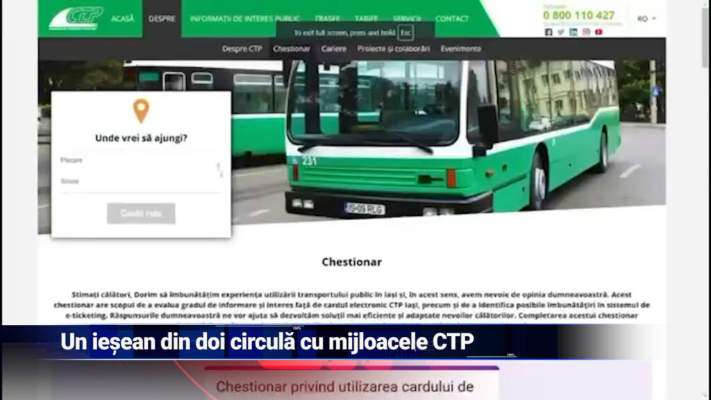 Un ieșean din doi circulă cu mijloacele CTP
