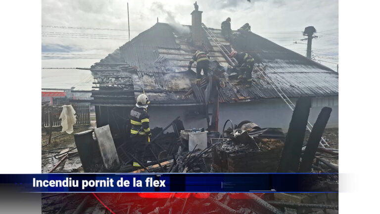 Incendiu pornit de la flex