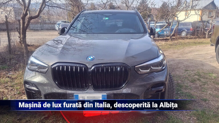 Mașină de lux furată din Italia, descoperită la Albița