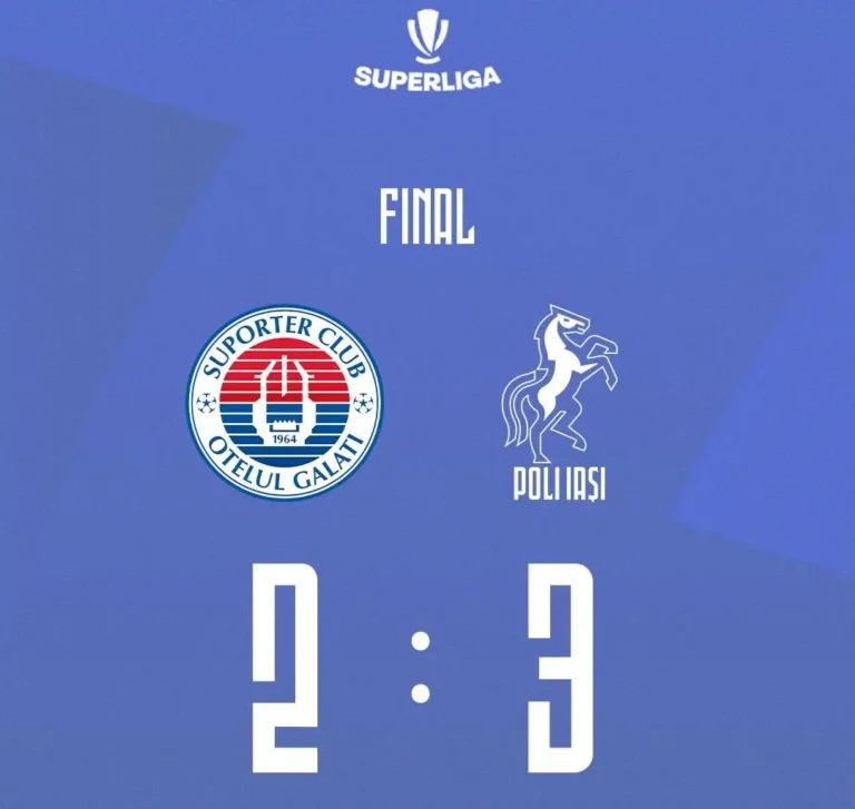 Gol decisiv în prelungiri! Poli Iași obține o victorie uriașă cu Oțelul Galați