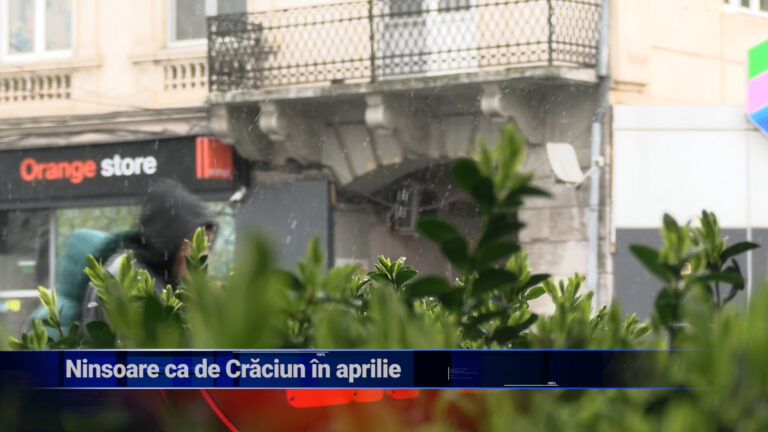 Ninsoare ca de Crăciun în aprilie