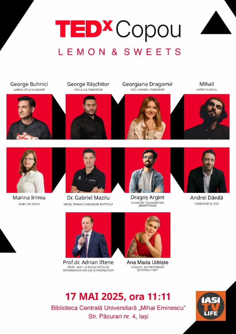 TEDx Copou – Ediția a IV-a, 17 mai, Biblioteca Centrală Universitară „Mihai Eminescu” Iași