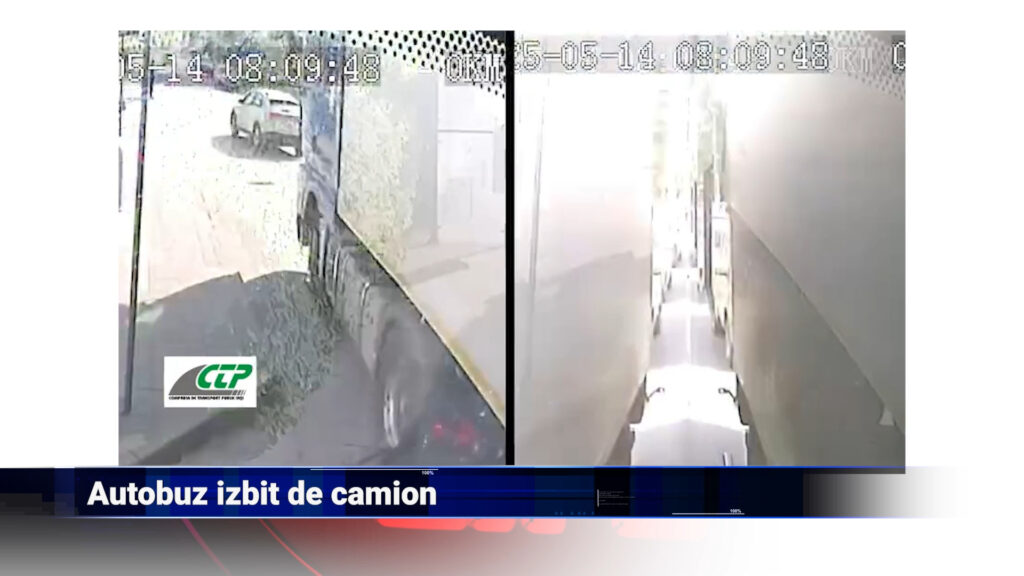 Autobuz izbit de camion