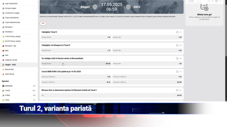 Turul 2, varianta pariată