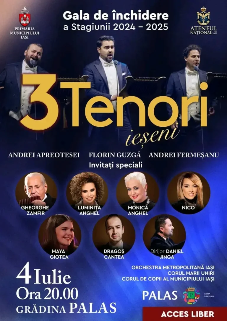 3 Tenori Ieșeni închid stagiunea 2024-2025 cu invitați speciali