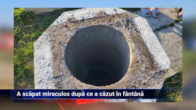 A scăpat miraculos după ce a căzut în fântână