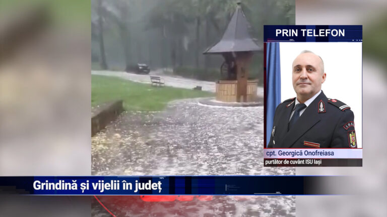 Grindină și vijelii în județ